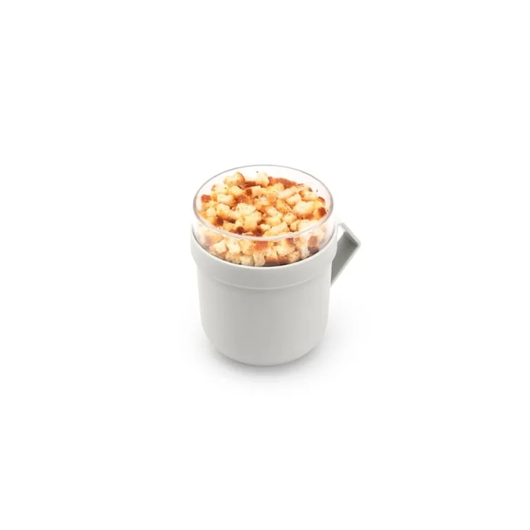 Soup Mug Brabantia Make&Take Light Grey 600ml, Plastic