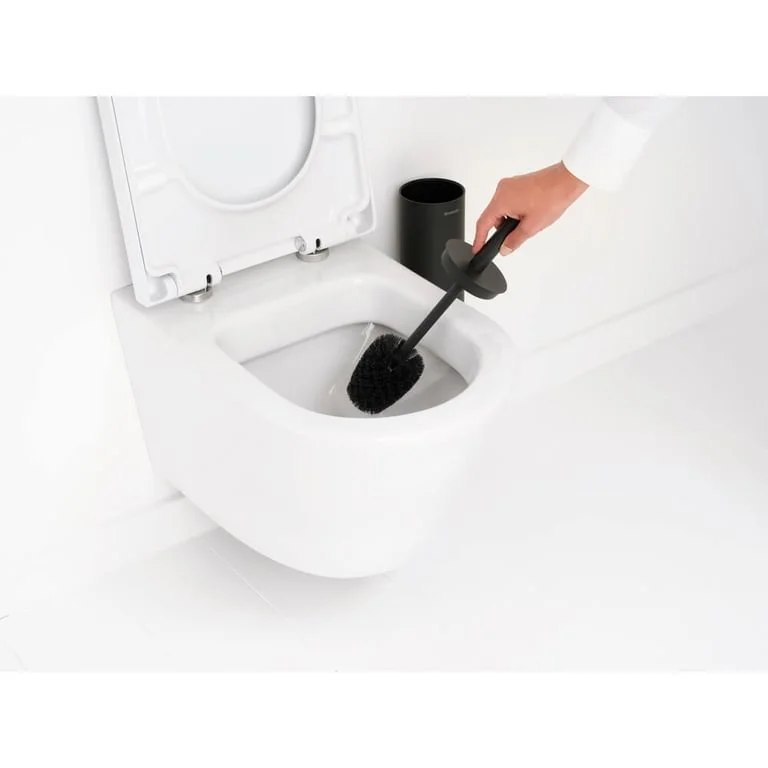 Perie de toaletă cu suport Brabantia MindSet Mineral Infinite Grey