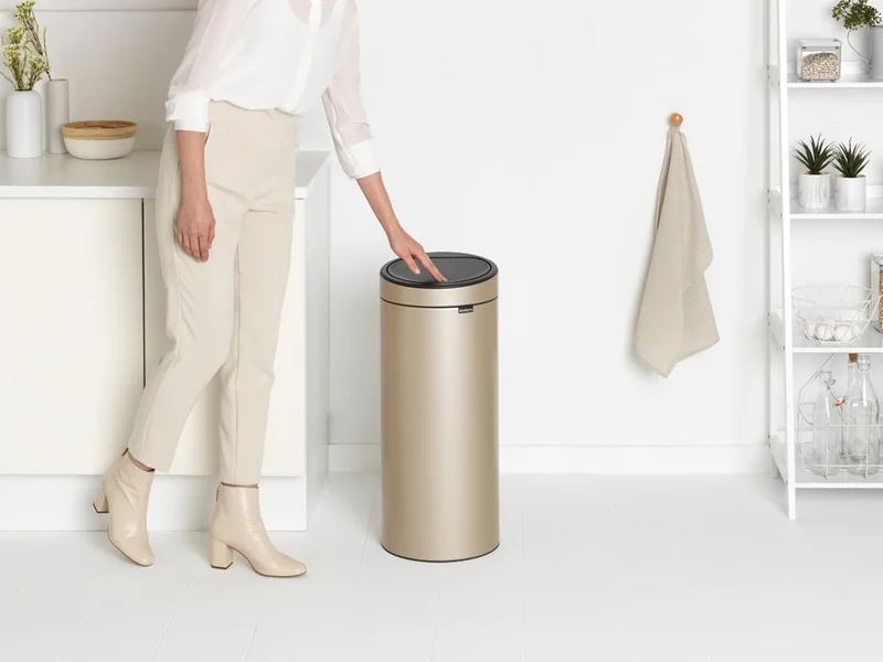 Waste Bin Brabantia Touch New 30L, Metallic Gold