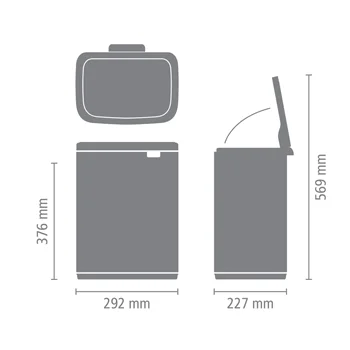 Coș de gunoi Brabantia Bo Small 12L, White