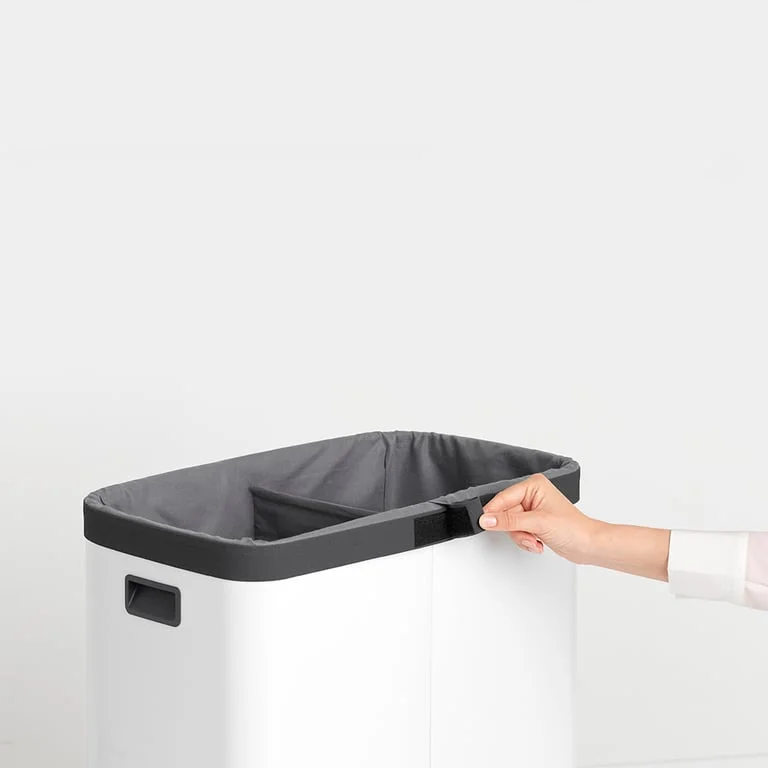 Sac pentru coș de rufe Brabantia Bo, 2x45L, Grey