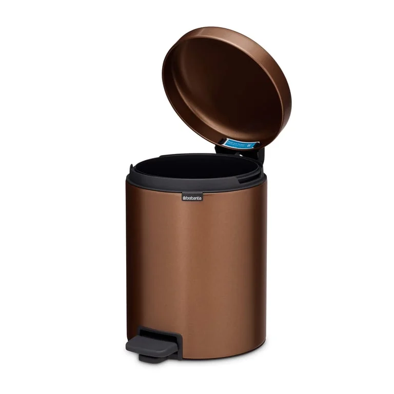 Coș de gunoi cu pedală Brabantia NewIcon 5L, Warm Bronze