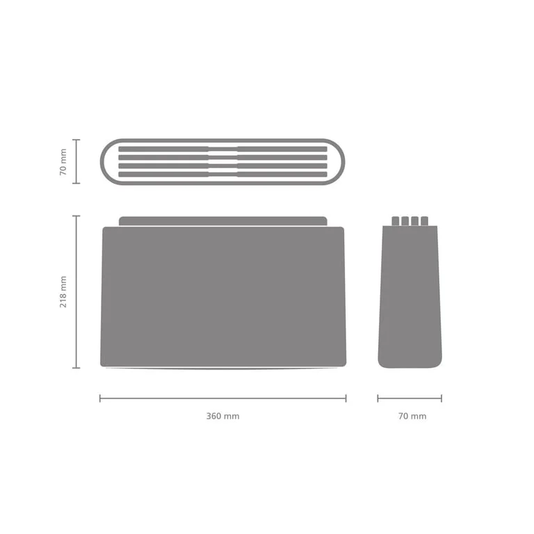 Set 4 planșe за tăiat cu casetă Brabantia Tasty+, Dark Grey