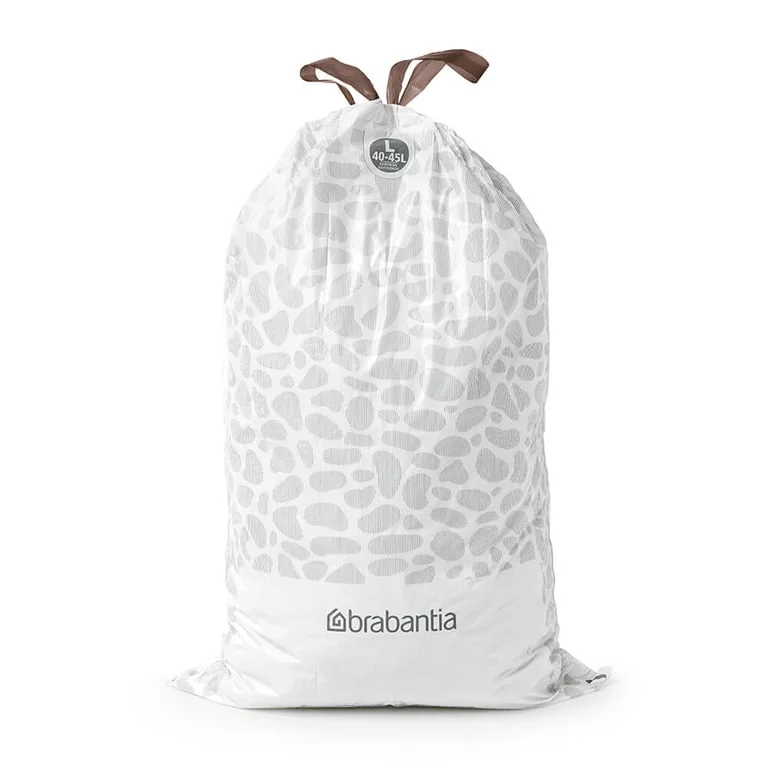 Saci de gunoi cu șnur Brabantia PerfectFit FlatBack+/Touch, cod L, 40-45L, 40 bucăți, pachet