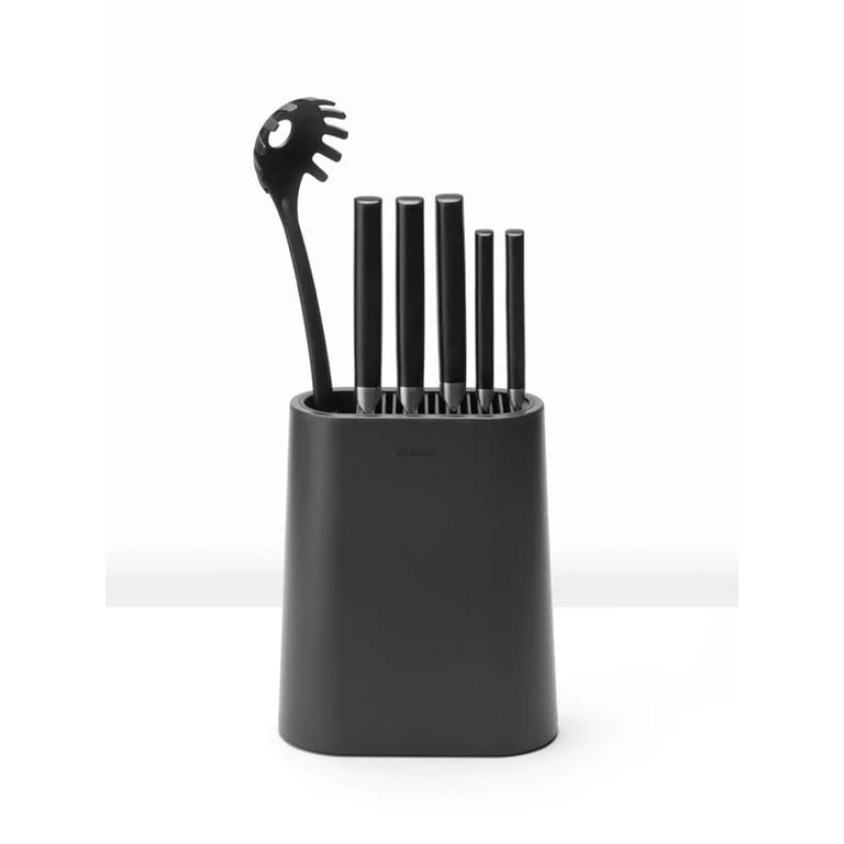 Bloc pentru cuțite cu suport pentru ustensile Brabantia, Dark Grey