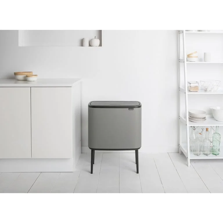 Coș de gunoi Brabantia Bo Touch 3x11L, Mineral Concrete Grey