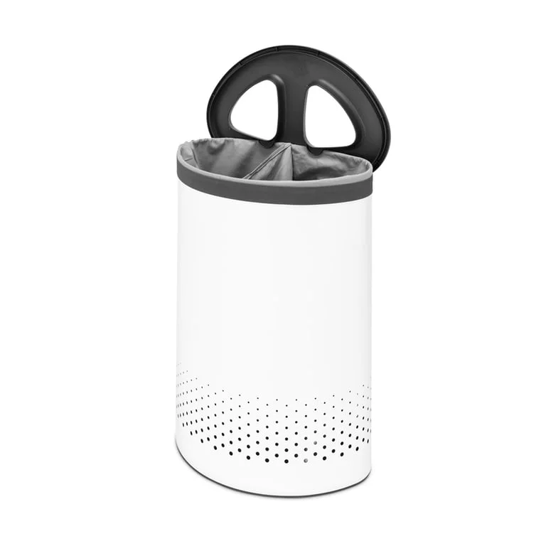 Laundry Bin Brabantia Selector 55L, White, Plastic Lid