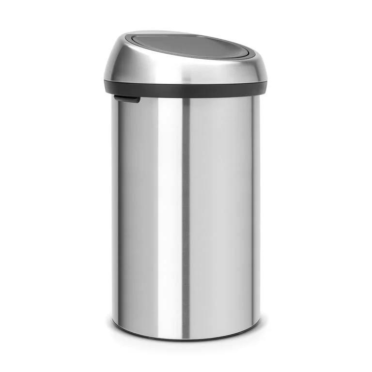 Coș de gunoi Brabantia Touch 60L, Matt Steel, Fingerprint proof