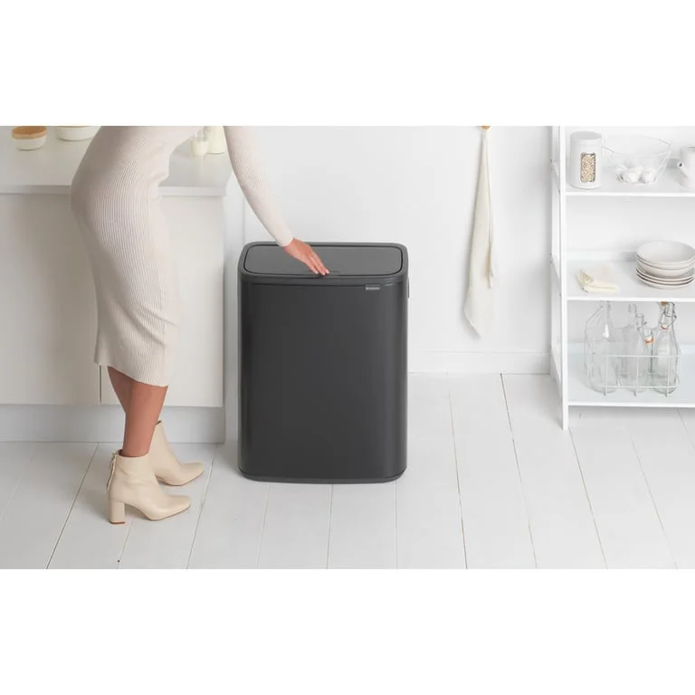 Coș de gunoi Brabantia Bo Touch 2x30L, Matt Black
