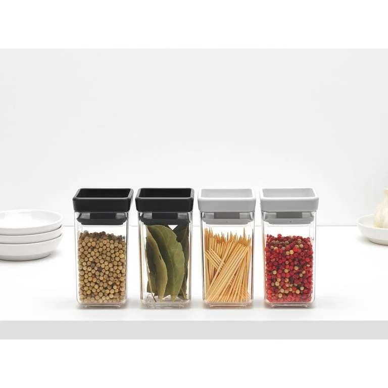 Set borcane pentru depozitarea condimentelor Brabantia Tasty+ stivuibile 2x0.15L Light Grey