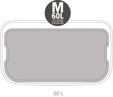 Waste Bin Brabantia Bo Pedal 60L, Mineral Concrete Grey