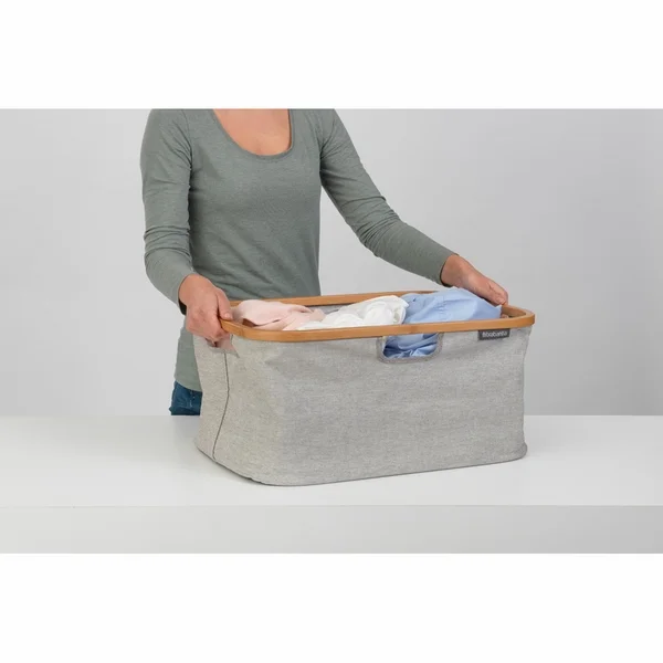 Laundry Basket Brabantia Linn 40L, Grey, Foldable