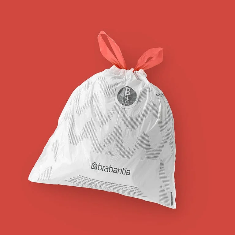 Saci de gunoi cu șnur Brabantia PerfectFit Slide/Papier Bin, cod B, 5L, 40 bucăți, pachet