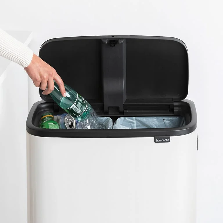 Coș de gunoi Brabantia Bo Touch Hi 2x30L, White