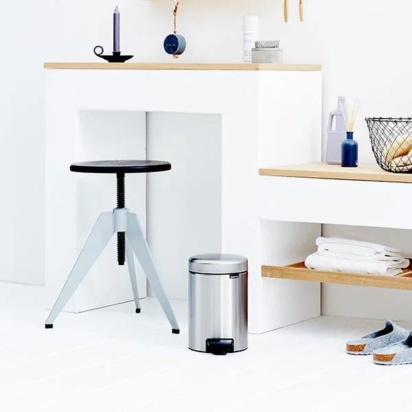 Coș de gunoi cu pedală Brabantia NewIcon 3L, Matt Steel, Fingerprint proof