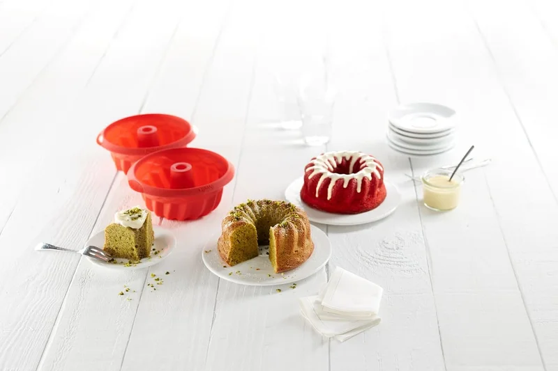 Set de forme de copt Lekue, 2 bucăți, silicon, pentru produse de patiserie