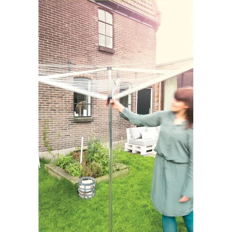 Outdoor Dryer Brabantia Essential 30m, 3 Arms, Plastic Ground Tube