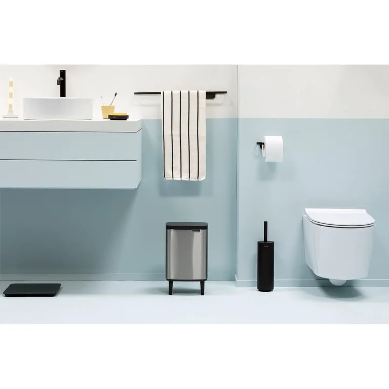 Coș de gunoi Brabantia Bo Small Hi 7L, Matt Steel, Fingerprint proof