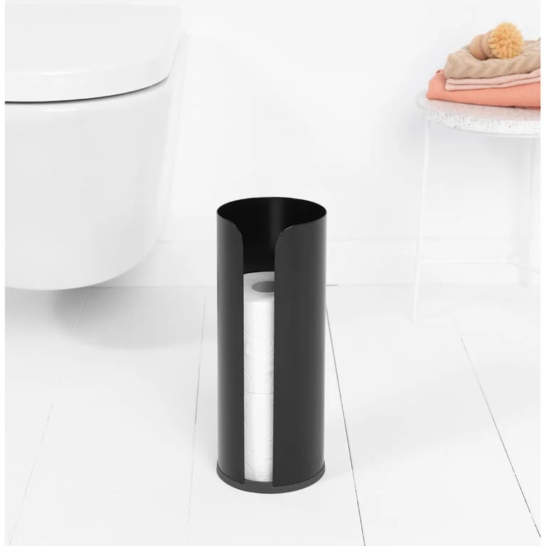 Suport pentru hârtie igienică de rezervă Brabantia ReNew Matt Black