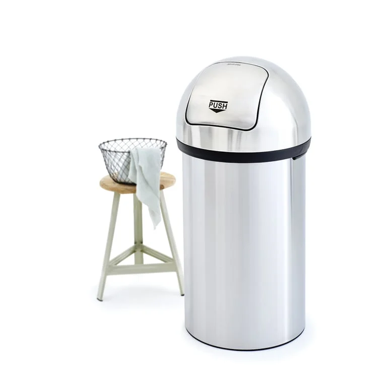 Coș de gunoi Brabantia Push 60L, Matt Steel