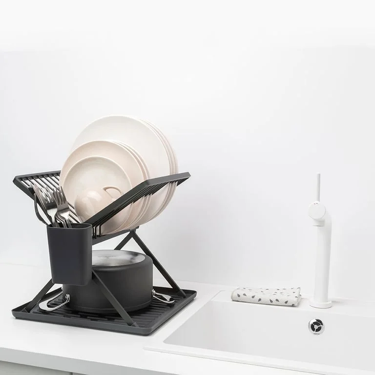 Foldable Dish Rack Brabantia, Dark Grey