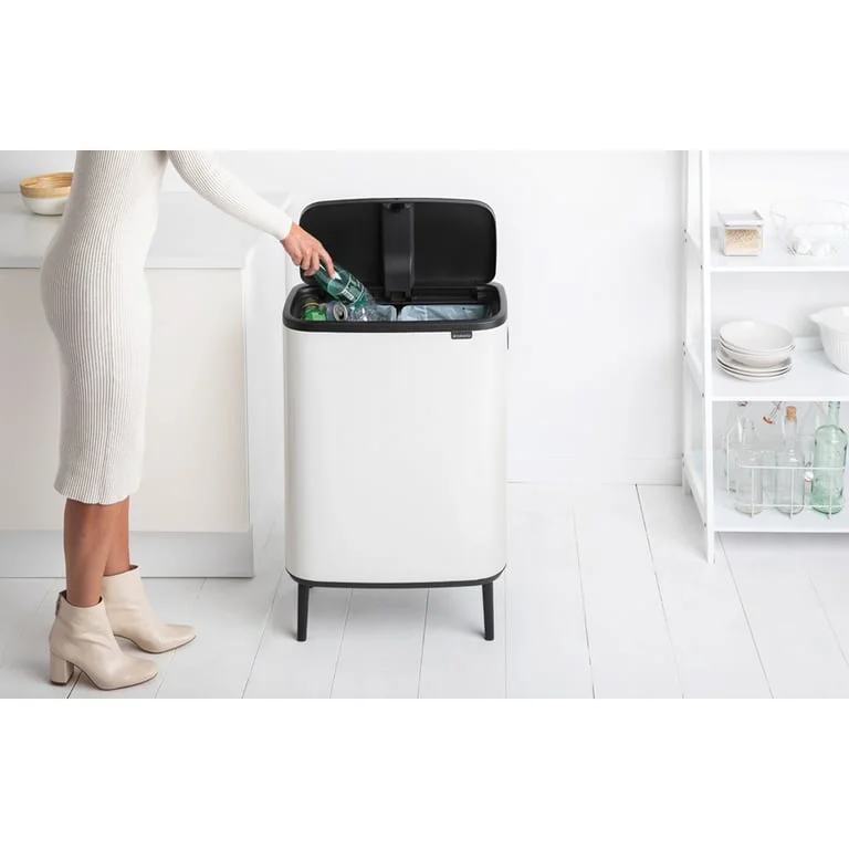 Coș de gunoi Brabantia Bo Touch Hi 2x30L, White