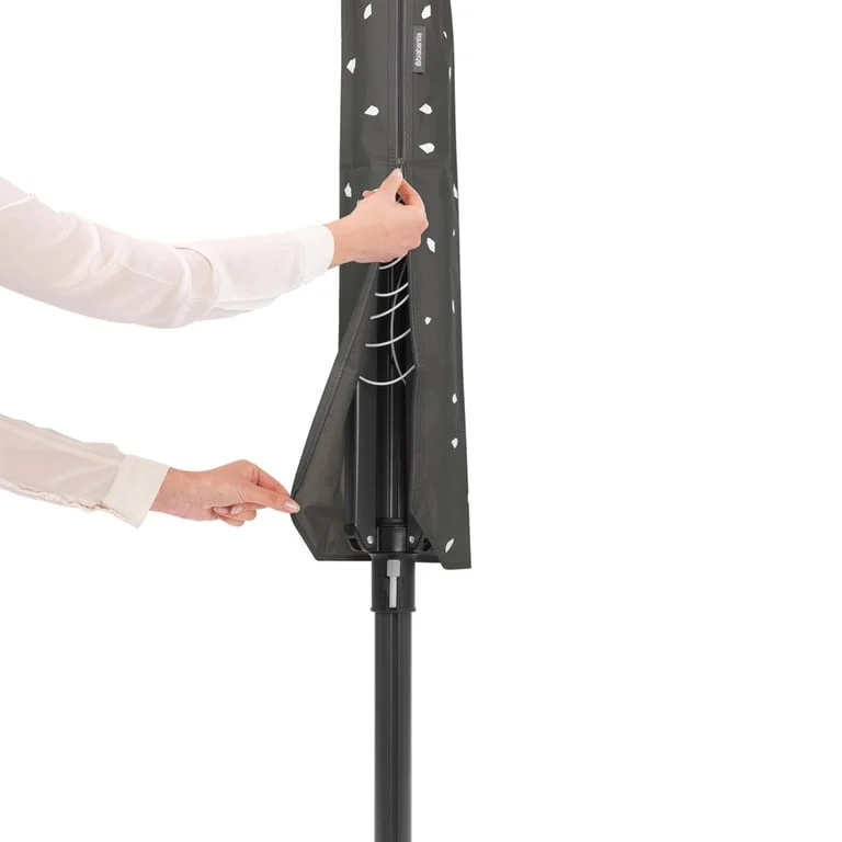 Outdoor Dryer Brabantia Lift-O-Matic 50m, Metal Soil Spear, Cover, Peg Bag and Pegs, Anthracite