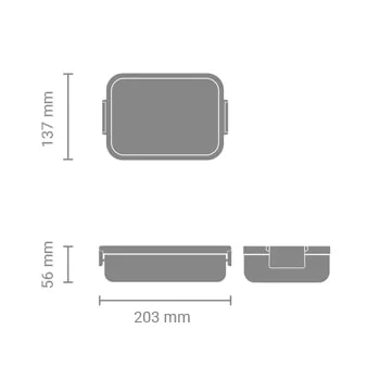 Lunch Box Brabantia Make&Take Dark Grey Medium, Plastic