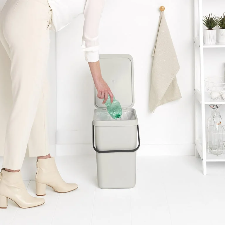Coș de colectare selectivă Brabantia Sort&Go 25L, Light Grey