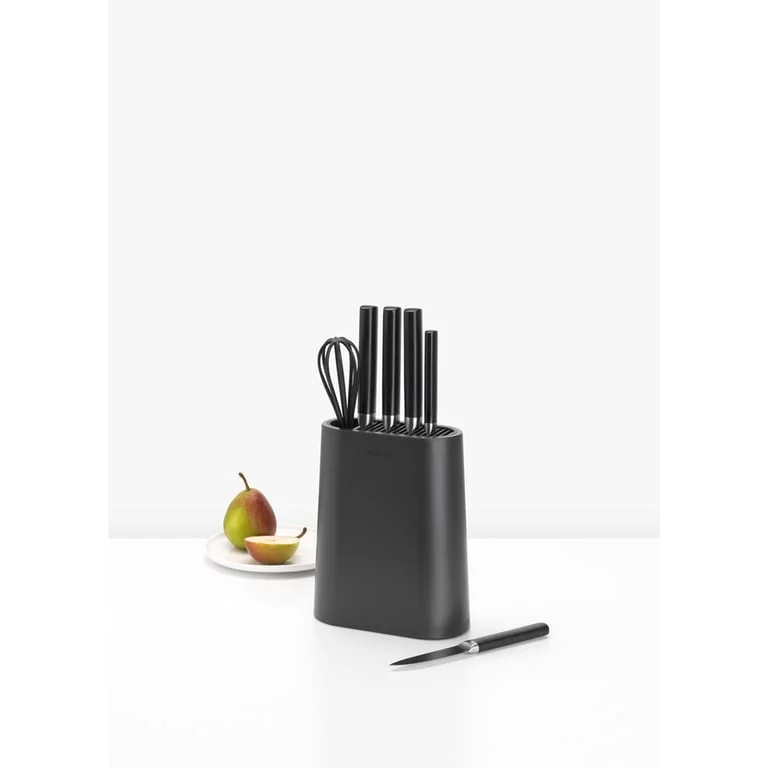 Bloc pentru cuțite cu suport pentru ustensile Brabantia, Dark Grey