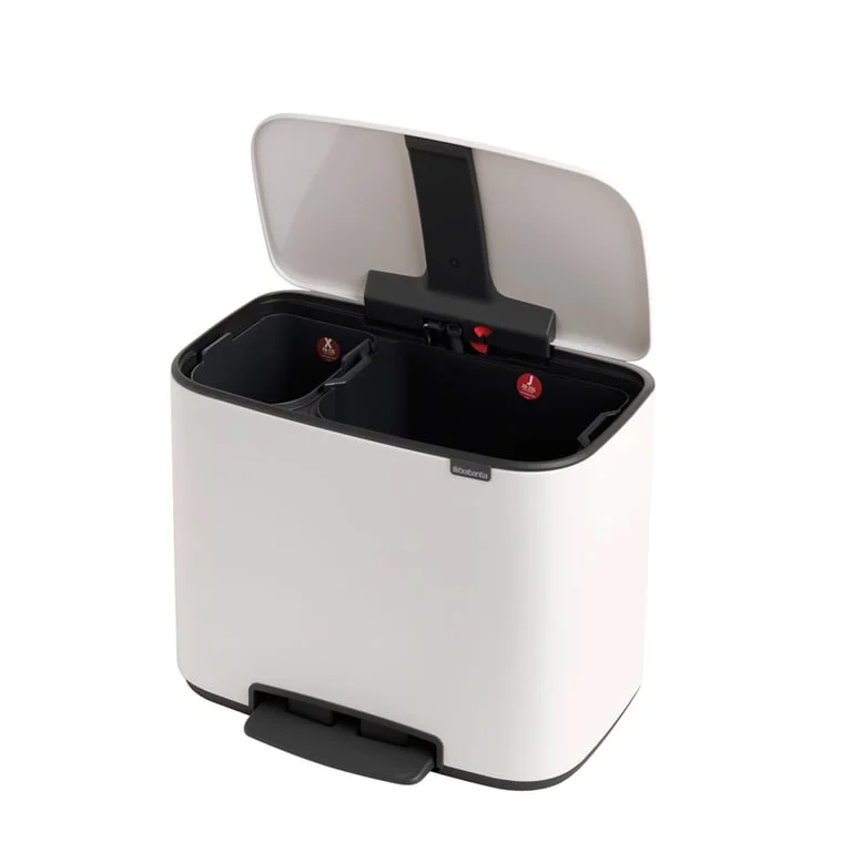 Coș de gunoi Brabantia Bo Pedal 11+23L, White