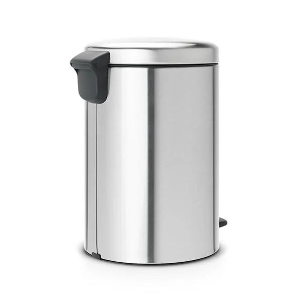 Coș de gunoi cu pedală Brabantia NewIcon 20L, Matt Steel, Fingerprint proof