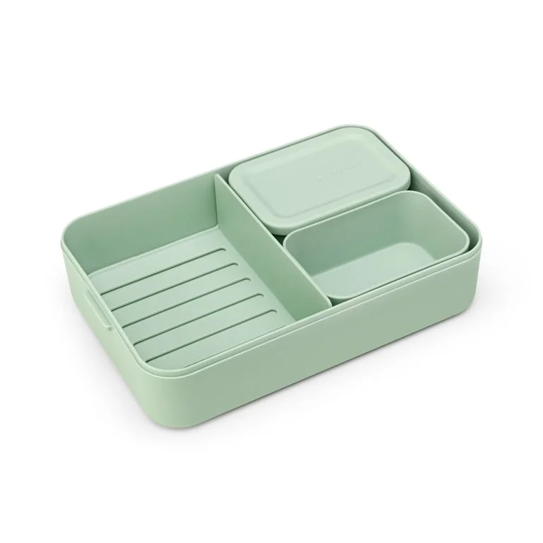 Cutie de prânz Brabantia Make&Take 2L, Jade Green, cu separatoare