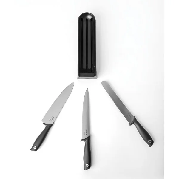Drawer Knife Block Brabantia 3 knives Tasty+, Dark Grey