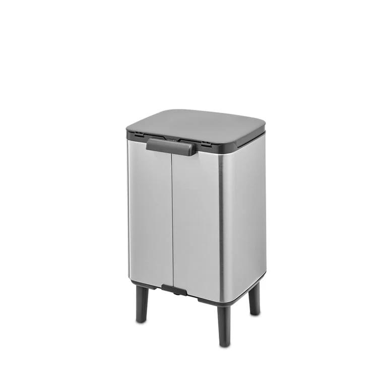 Coș de gunoi Brabantia Bo Small Hi 7L, Matt Steel, Fingerprint proof