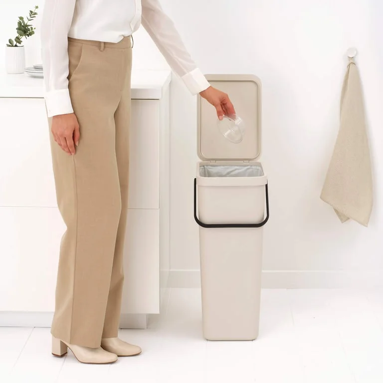 Coș de colectare separată Brabantia Sort&Go 40L, Soft Beige