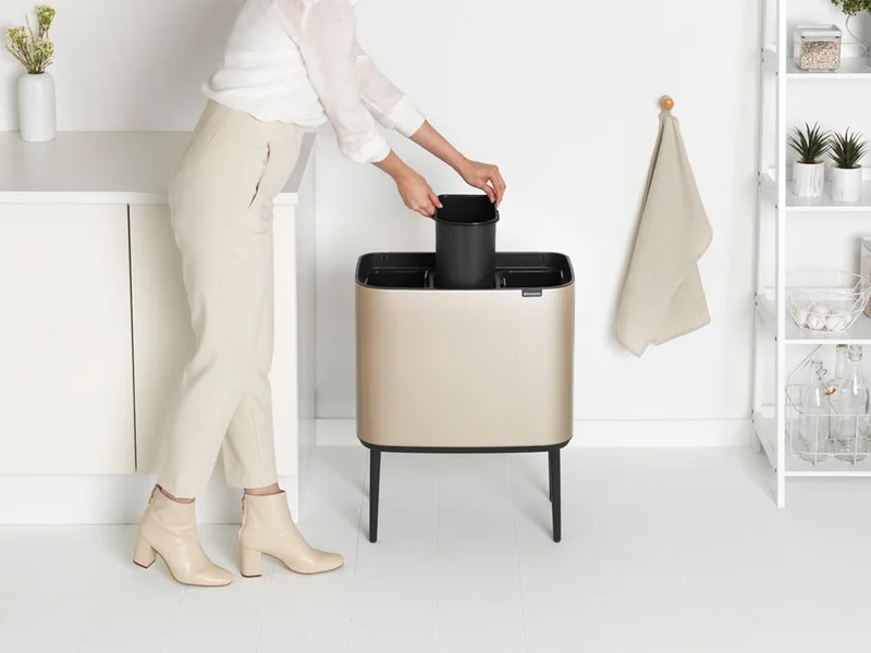Coș de gunoi Brabantia Bo Touch 3x11L, Metallic Gold