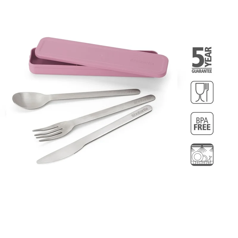 Set tacâmuri Brabantia Make&Take Lilac Pink, 3 piese