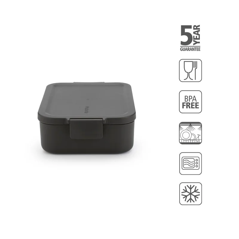 Lunch Box Brabantia Make&Take Dark Grey Medium, Plastic