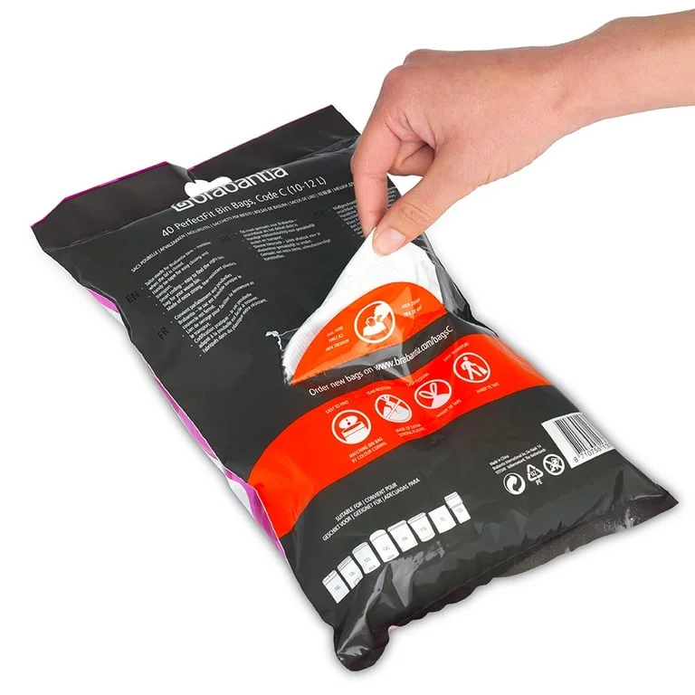 PerfectFit Bags Brabantia Size C, 10-12L, 40pcs, White N