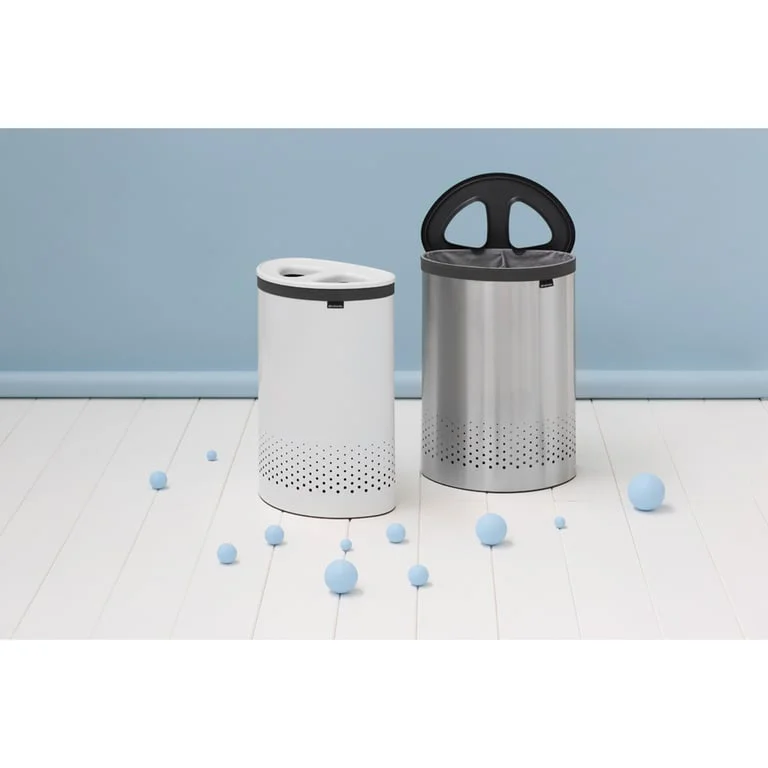 Laundry Bin Brabantia Selector 55L, White, Plastic Lid