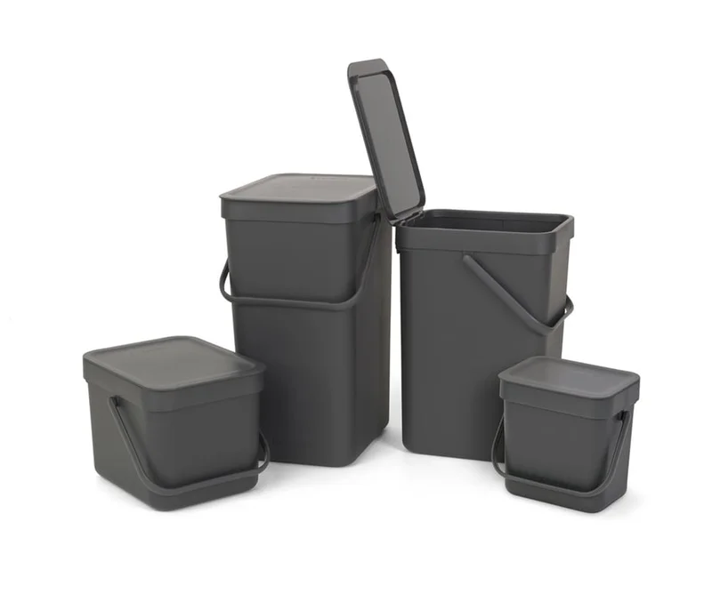 Coș de colectare selectivă Brabantia Sort&Go 12L, Dark Grey