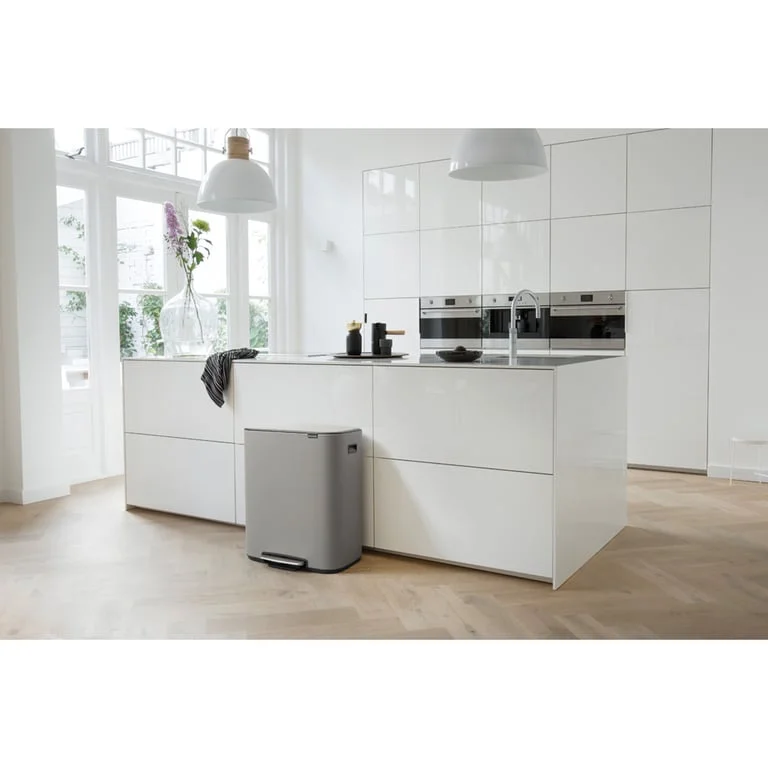 Waste Bin Brabantia Bo Pedal 60L, Mineral Concrete Grey