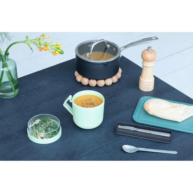 Soup Mug Brabantia Make&Take Jade Green 600ml, Plastic