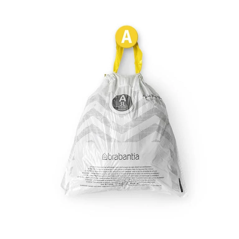 Saci de gunoi cu șnur Brabantia PerfectFit Sort&Go/Touch, cod A, 3L, 40 bucăți, pachet