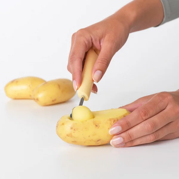 Lingură de modelarea bilelor de fructe Brabantia Tasty+ Vanilla Yellow