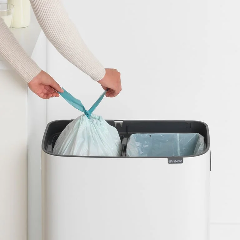 Coș de gunoi Brabantia Bo Touch 2x30L, White