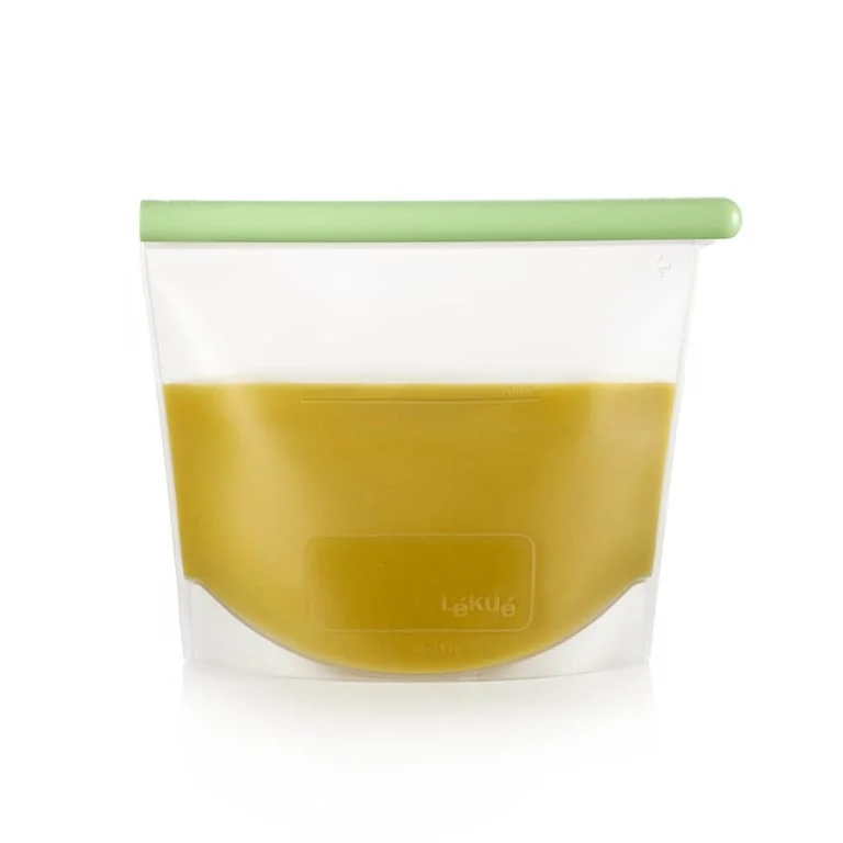 Pungă Lekue de 1 L pentru depozitare și congelare lichide, silicon