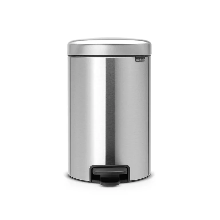 Coș de gunoi cu pedală Brabantia NewIcon 12L, Matt Steel