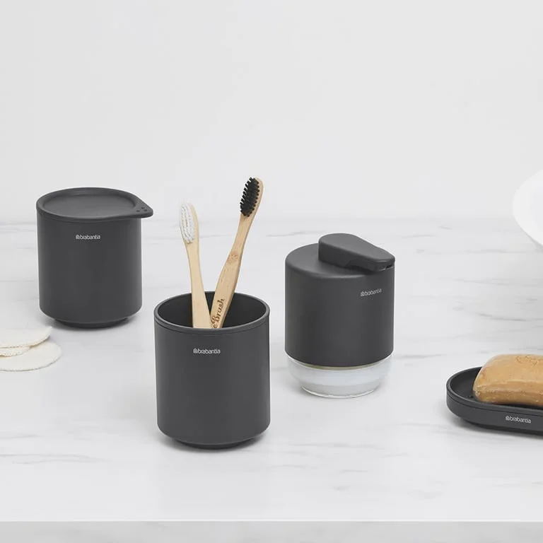 Suport pentru periuțe și pastă de dinți Brabantia MindSet Mineral Infinite Grey